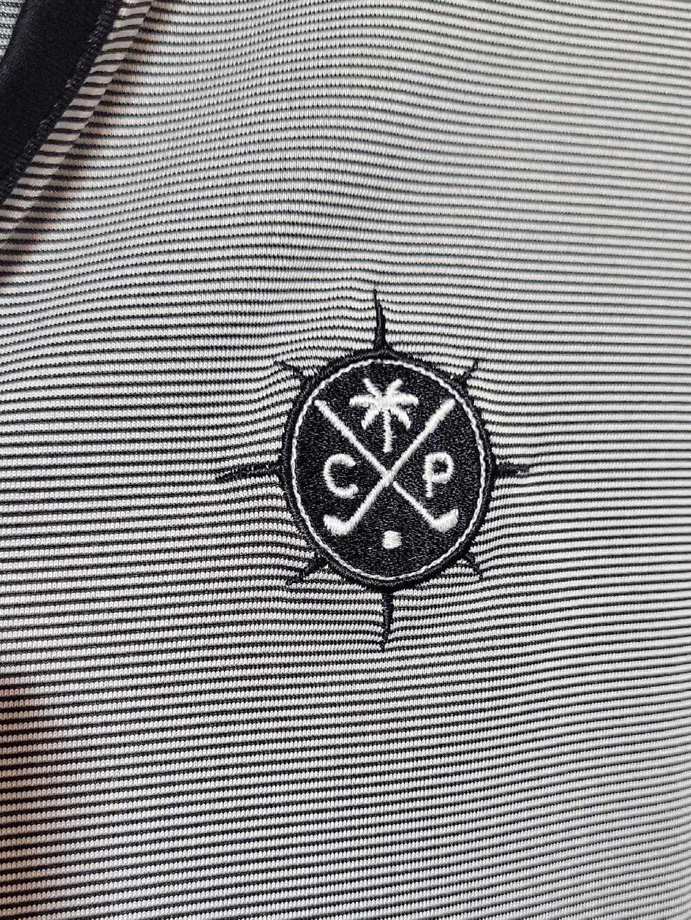FootJoy Womens Compass Pointe Logo Black White Sleeveless V-neck Golf Shirt Sz M - Picture 4 of 10
